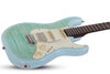Guitare électrique et étui Schecter NICK JOHNSTON USA SIGNATURE FLAME TOP NITRO (Atomic Ice)