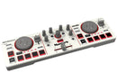 Contrôleur DJ ultra-portable à 2 voies Numark MIXTRACK GO avec contrôle des Stems (Crème)