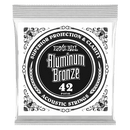 Ernie Ball 10742EB Cordes simples en aluminium bronze 042W, paquet de 6
