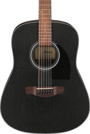 Guitare acoustique Ibanez PF5412WKH 12 cordes (noir vieilli à pores ouverts)