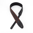 Profile GL-6200 Leather Strap with Burgundy Suede and Black Leather Arrow Pattern (Black) - 2.5"