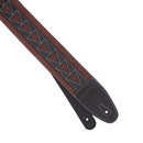Profile GL-6200 Leather Strap with Burgundy Suede and Black Leather Arrow Pattern (Black) - 2.5"
