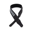 Profile GL-6200 Leather Strap with Burgundy Suede and Black Leather Arrow Pattern (Black) - 2.5"