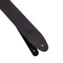 Profile IL-7100 Leather Strap with Red Double Stitching (Black) - 2.5"