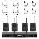 Phenyx Pro PTU-5200-4B Quad Wireless Microphone System With Frequency Hopping