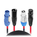 ProX XC-PWC14-XLR10 Câble de raccordement Powerkon double 14 AWG vers double XLR Combo Link - 10'