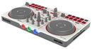 Contrôleur DJ Numark PARTY MIX III avec jeu de lumières intégré (Crème)