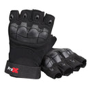 ProX X-GRIPZ Hard Rubber Knuckle Fingerless Gloves - For Truss and Stage Performance