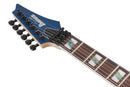 Guitare électrique Ibanez RG653DXTDF RG Prestige (Bleu foncé transparent mat)