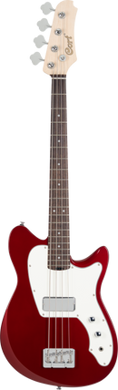 Cort RETRO 304 Short Scale Electric Bass Guitar (Candy Apple Red)
