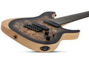 Guitare électrique 7 cordes multi-diapason pour gaucher Schecter REAPER-7 (Satin Charcoal Burst)