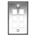 Plaque murale vierge covide SSB-16000 avec 6 trous de clé de voûte (acier inoxydable)