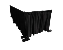 PD Pipe & Drape Tech Surround Velour Drape with Pipe Pocket, Velcro an