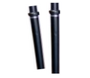 Tube vertical PD Pipe &amp; Drape PD-VU6-10 avec collier de verrouillage coulissant (noir) - 1,83 m à 3,05 m