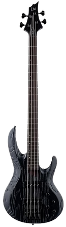 ESP LMLB4BLKBLAST Mike Leon 4-String Electric Bass Guitar (Black Bast)