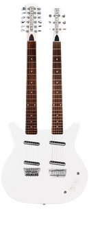 Danelectro DOUBLENECK Guitare électrique 12 cordes (White Pearl)