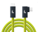Angelbird UC3SFRAL450 USB-C To USB-C Right Angle Solid Flex Tether Cable (Lime) - 14.8'