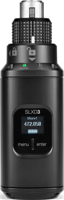 Shure SLXD3-J52 Émetteur XLR numérique enfichable (J52 : 558 à 602 + 614 à 616 MHz)