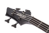 Schecter STILETTO-4 STEALTH PRO EX Left-Handed Electric Bass Guitar (Satin Black)
