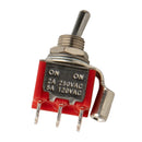 Interrupteur à bascule DPDT miniature PRS, montage en surface - 2,2 kΩ pour micro aigu - 0,200"