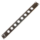 ProX T-1U8XLR 1U Rack Panel Punched for 8 XLR, Speaker Twist Connector Or Power Connection Compatible Connectors