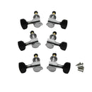 Mécaniques à blocage PRS DESIGNED avec boutons Wing (Noir) - Jeu de 6