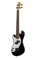 Kala UBASS-SB-BK-FS-L Solid Body 4-String Fretted Ukulele Bass - Left Handed (Jet Black)