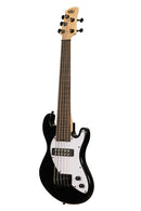 Kala UBASS-SB5-BK-FL Solid Body 5-String Fretless Ukulele Bass (Jet Black)