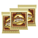 Ernie Ball 2003EB Earthwood Medium Light Acoustic Guitar Strings 8020 Bronze - 12 - 54 (BUNDLE)