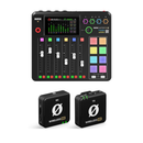 Studio de production audio intégré Rode RODECASTER PRO II (noir) + Système de microphone sans fil compact Rode WIRELESS ME GRATUIT (ENSEMBLE)