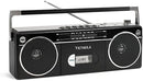Victrola RETRO Mini Boombox With Cassette, BT, AM/FM Player (Black)
