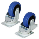 ProX XZF-W0985-AUTO Pivot freiné 4" Roulette de remplacement hydraulique prête à bascule (Bleu)