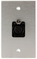Covid W1135S-CA NeuTRIK 3 broches xlr plaque murale femelle (anodisé transparent)