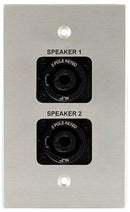 Covid W1223S-CA 2 Neutrik 2 Pole Speakon Wall Plate (Clear Anodized)