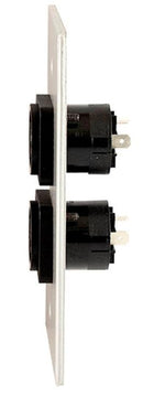 Covid W1223S-CA 2 Neutrik 2 Pole Speakon Wall Plate (Clear Anodized)