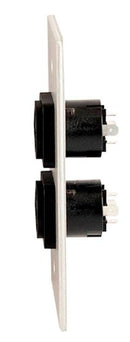 Covid W1224S-CA 2 Neutrik 4 Pole Speakon Wall Plate (Clear Anodized)