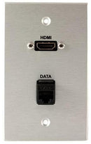 Covid W1229F-CA HDMI Female and RJ45-CAT6 Wall Plate (Clear Anodized)