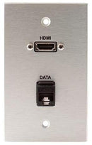 Covid W1229M-CA HDMI Pigtail and RJ45-CAT6 Wall Plate (Clear Anodized)