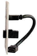 Covid W1231M-CA HDMI Pigtail and Keystone USB-3-AA Wall Plate (Clear Anodized)