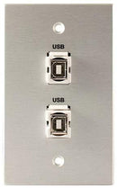 Covid W1232F-CA 2 Keystone USB-2-BA Wall Plate (Clear Anodized)