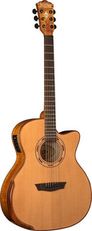 Washburn WCG66SCE-O Comfort Series Acoustic Electric Guitar (Natural Gloss Finish)