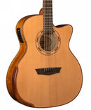 Washburn WCG66SCE-O Comfort Series Acoustic Electric Guitar (Natural Gloss Finish)