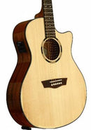 Washburn WLO10SCE-O Woodline Series Acoustic Electric Guitar (Natural Gloss)