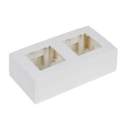 Audac WB45D/W Boîtier de montage en surface double - 45 x 45 mm (Blanc)