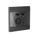 Audac WP210US/B Universal Wall Panel Microphone And Line Input (Black) - 80 x 80mm