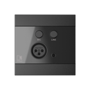 Audac WP210US/B Universal Wall Panel Microphone And Line Input (Black) - 80 x 80mm