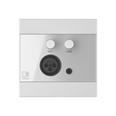 Audac WP210US/W Universal Wall Panel Microphone And Line Input (White) - 80 x 80mm