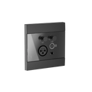 Audac WP225US/B Universal Wall Panel Microphone, Line And Bluetooth Receiver (Black) - 80 x 80mm