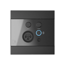Audac WP225US/B Universal Wall Panel Microphone, Line And Bluetooth Receiver (Black) - 80 x 80mm