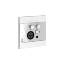 Audac WP225US/W Universal Wall Panel Microphone, Line And Bluetooth Receiver (White) - 80 x 80mm